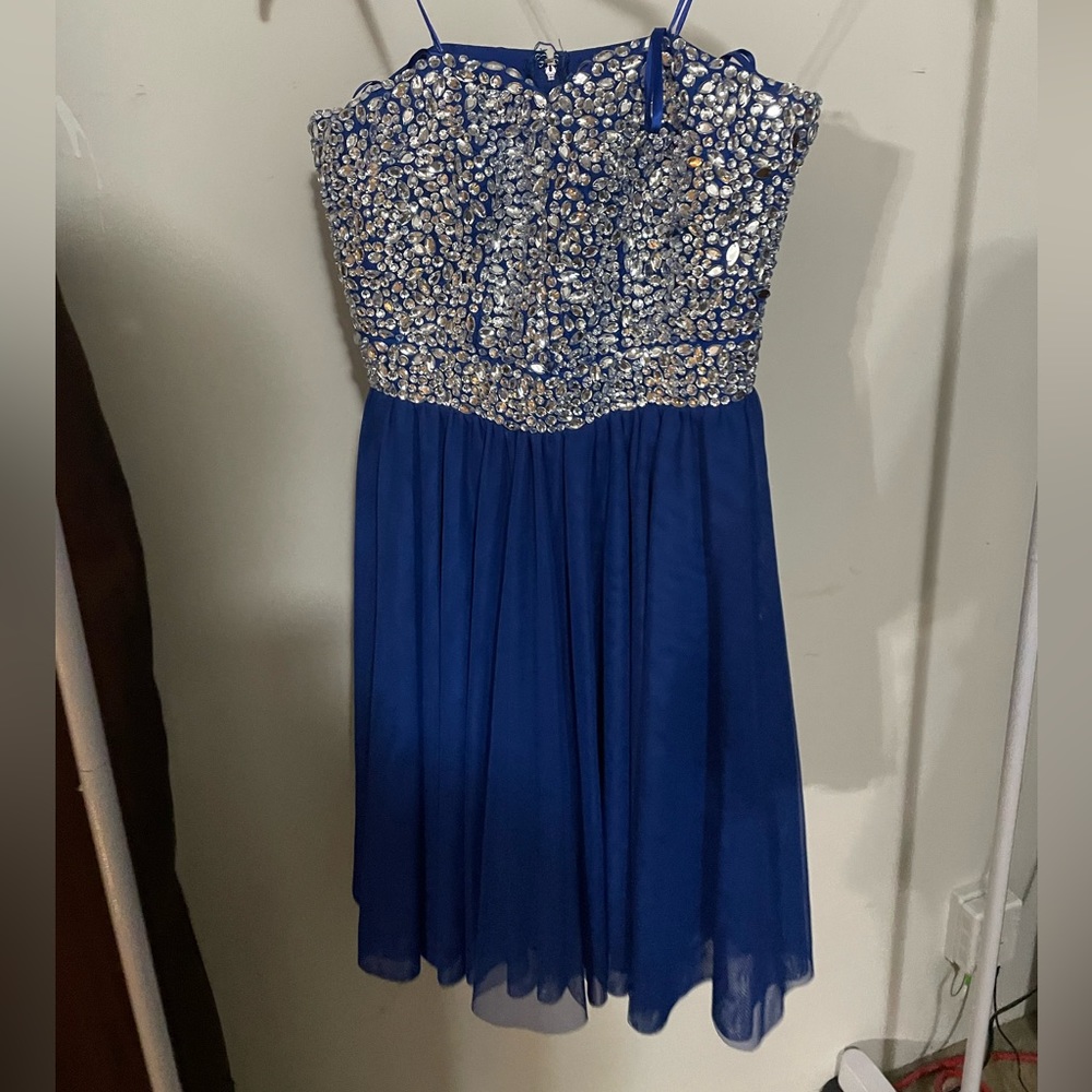 Sparking Top with Blue Bottom Dress